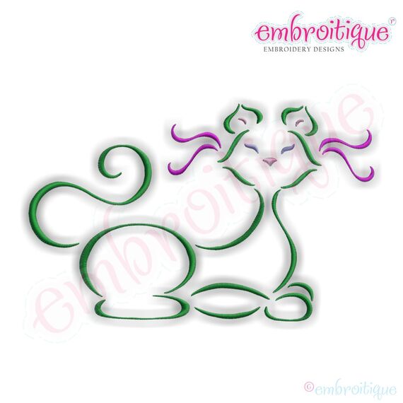French Cats 2 Embroidery Design