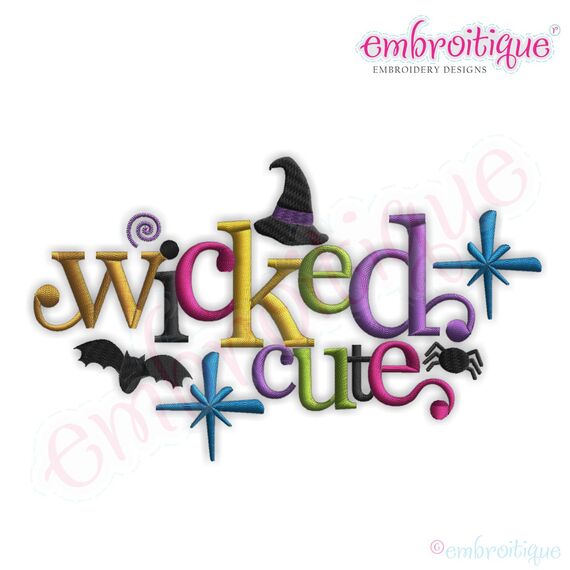 Halloween Wicked Cute Embroidery Design