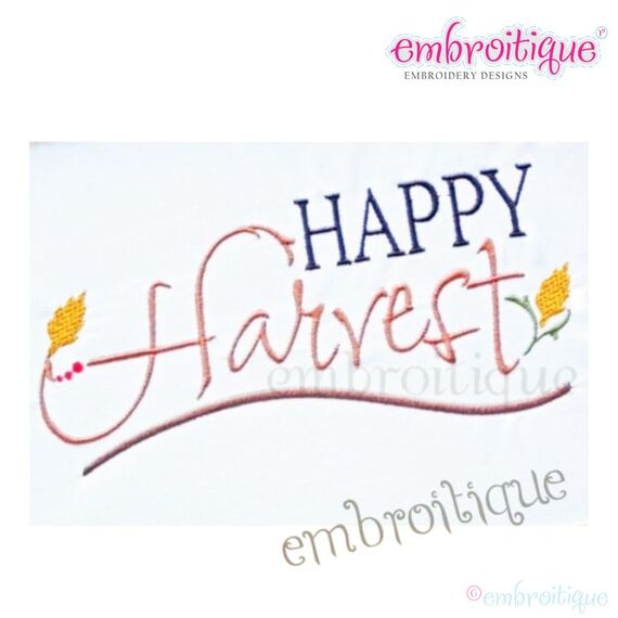Happy Harvest Fall Thanksgiving Autumn Leaves