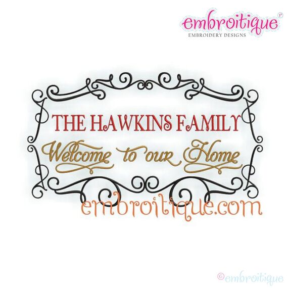 Hawkins Frame - Welcome to Our Home - 2 versions - 6 designs