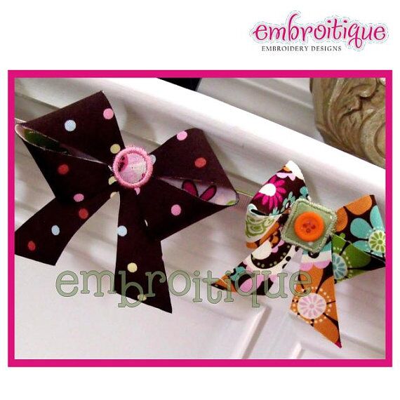 ITH Bow - Buttons and Bows Banner - make perfect bows in the hoop