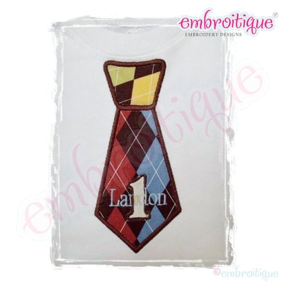 Little Guy Necktie Applique