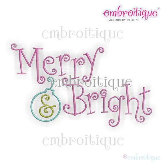 Merry and Bright Curly Whimsical Design