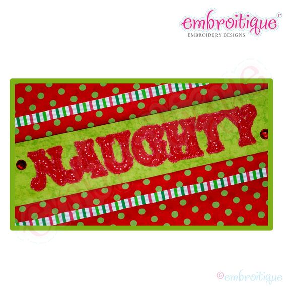 Naughty Raw Edge Applique