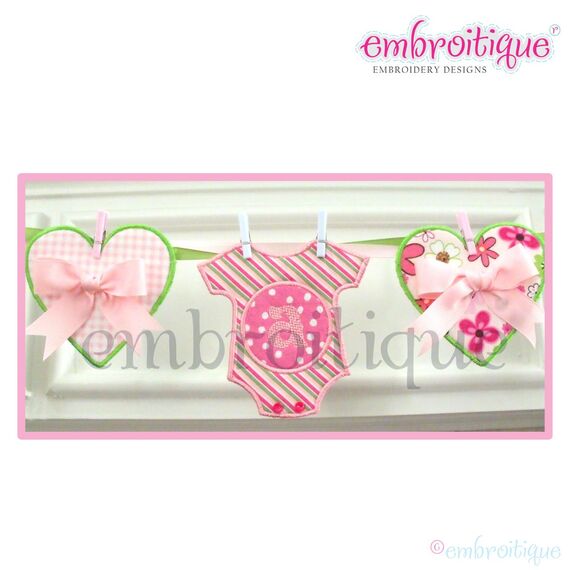 Onesie Baby Banner Announcement It's a Boy or Girl Star and Heart