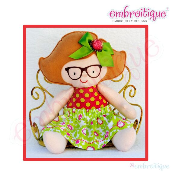Posh and Proper - Doodley Dolls Claire Add On PDF Sewing & Embroidery Pattern