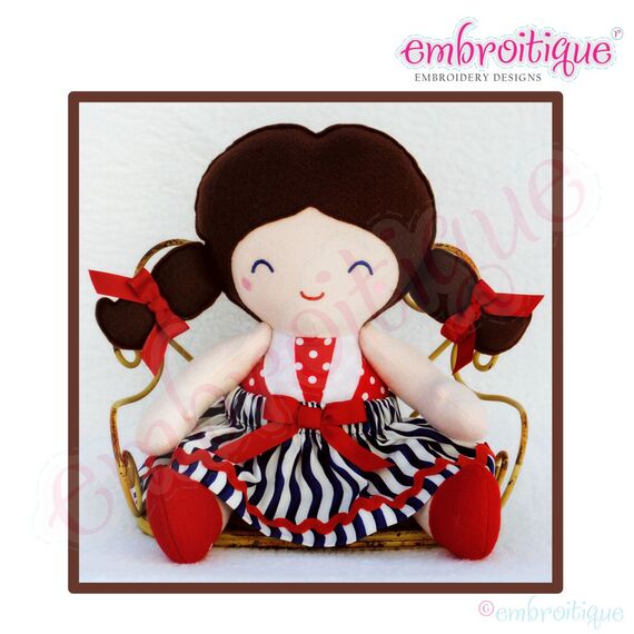 Posh and Proper - Doodley Dolls Tally Add On PDF Sewing & Embroidery Pattern