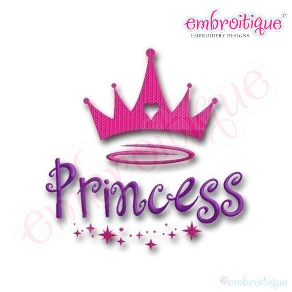 Princess Crown Embroidery Design