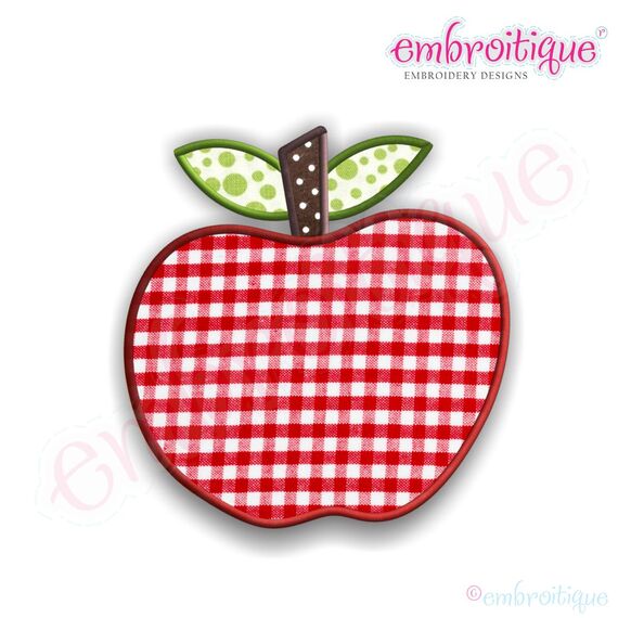 Red Apple Applique