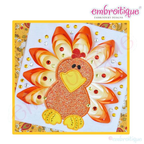 Ribbon Turkey Applique