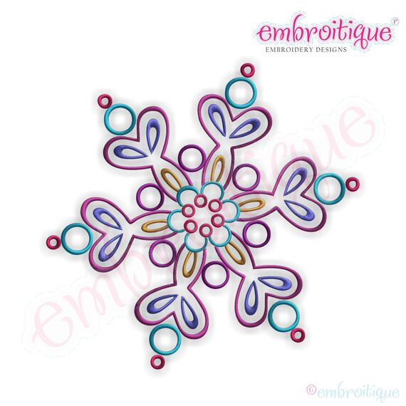 Sassy Snowflake 2 Embroidery Design