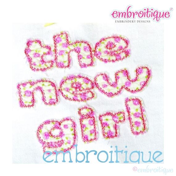 The New Girl Baby Girl Raw Edge Applique