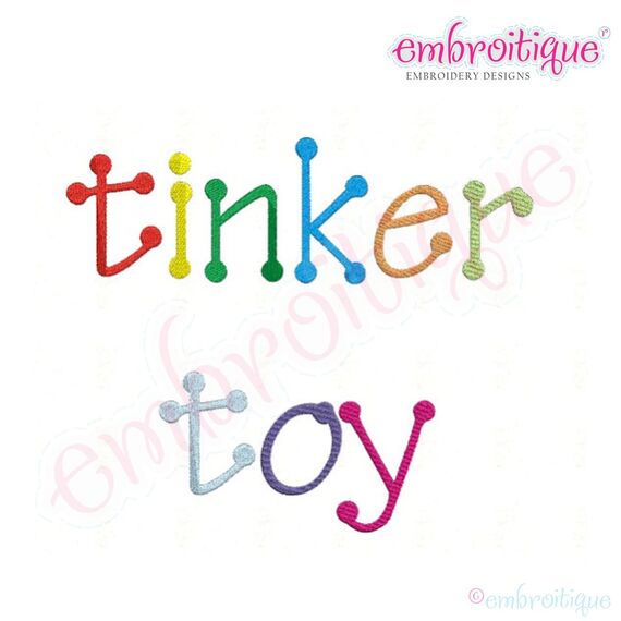 Tinker Toy Monogram Font Set