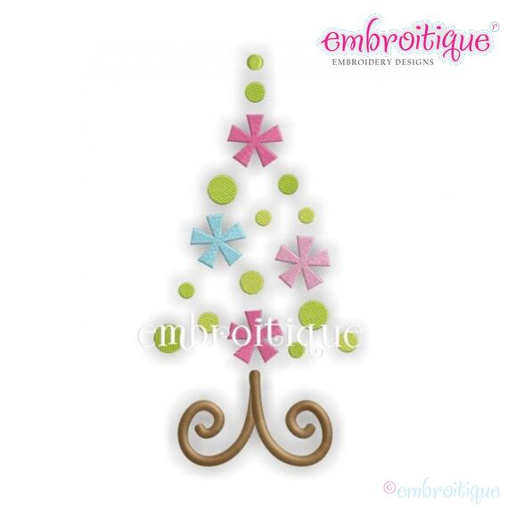 Whimsical Doodle Christmas Tree Design