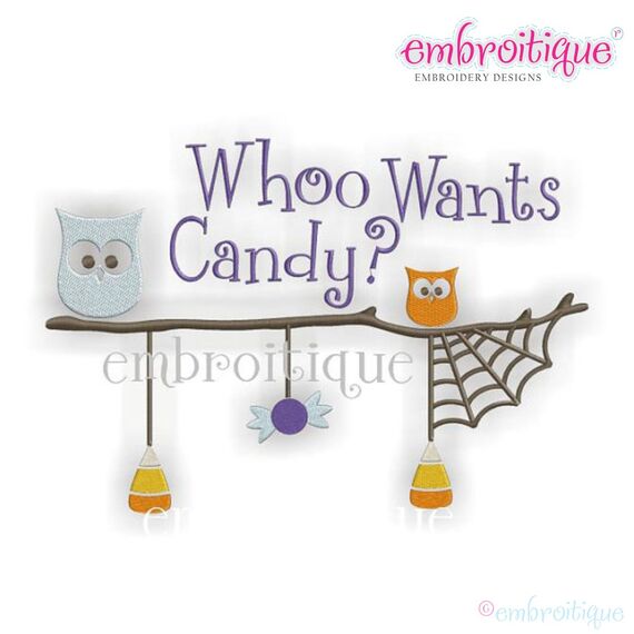 Whoo Wants Candy Owl Halloween Design