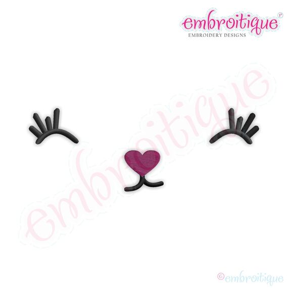 Posh and Proper - Bunny Face 6 Embroidery Design