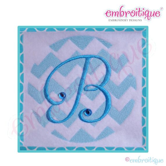 Chevron Circle Filled Embroidery Design - Small