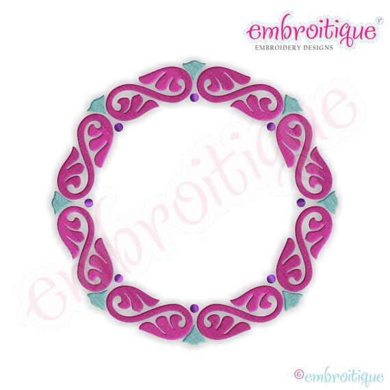 Circle Flourish Font Frame - Large