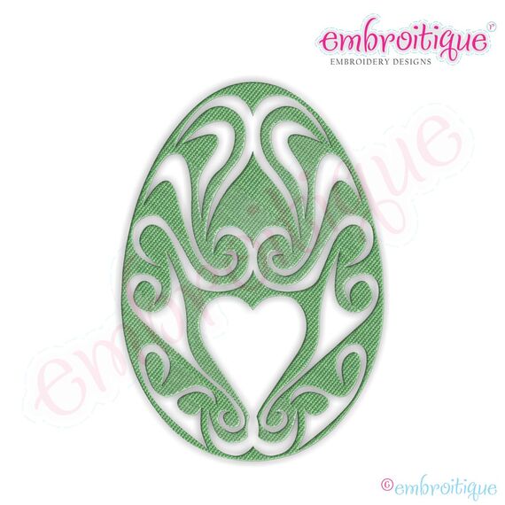 Fancy Easter Egg 11 Filled Embroidery Design