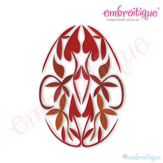 Fancy Easter Egg 13 Filled Embroidery Design