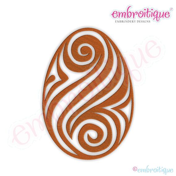 Fancy Easter Egg 14 Filled Embroidery Design