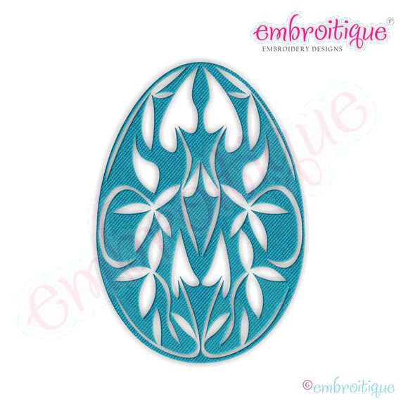Fancy Easter Egg 15 Filled Embroidery Design