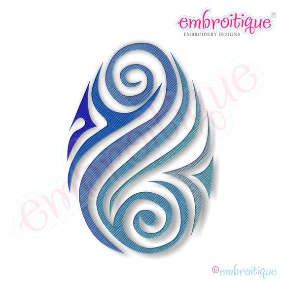 Fancy Easter Egg 16 Filled Embroidery Design