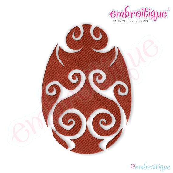 Fancy Easter Egg 17 Filled Embroidery Design