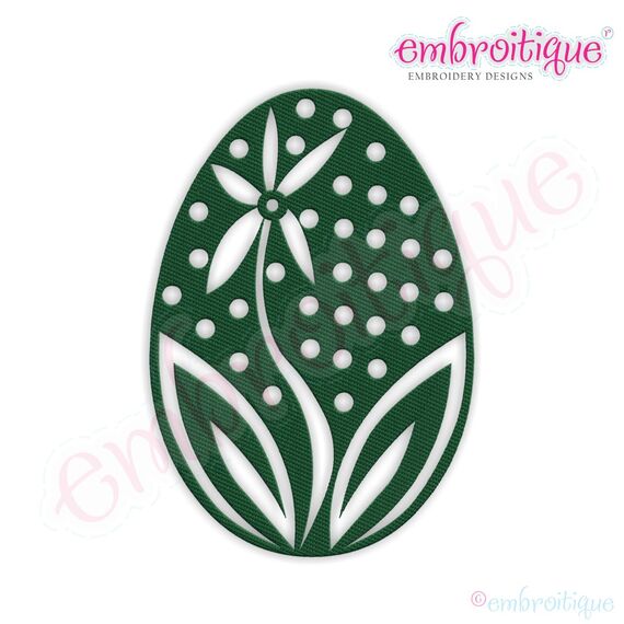 Fancy Easter Egg 18 Filled Embroidery Design