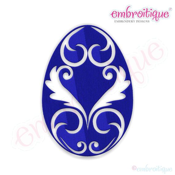 Fancy Easter Egg 21 Filled Embroidery Design