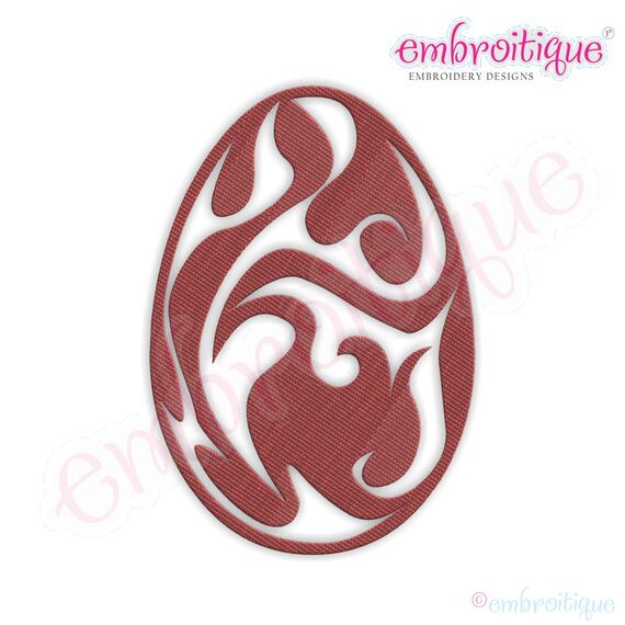 Fancy Easter Egg 22 Filled Embroidery Design