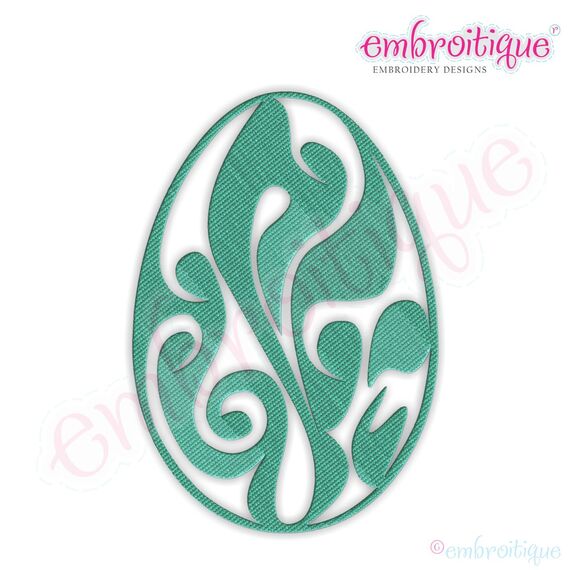 Fancy Easter Egg 30 Filled Embroidery Design