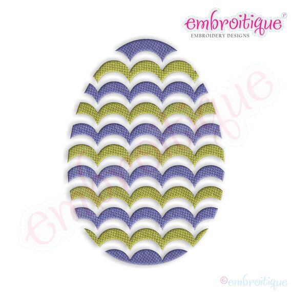 Fancy Easter Egg 32 Filled Embroidery Design