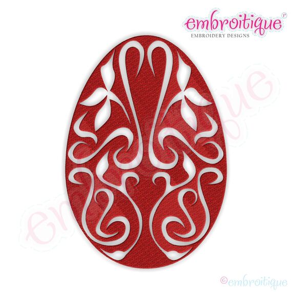 Fancy Easter Egg 33 Filled Embroidery Design