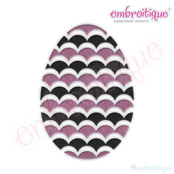 Fancy Easter Egg 34 Filled Embroidery Design
