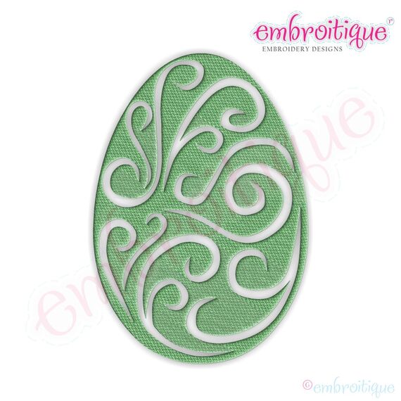 Fancy Easter Egg 40 Filled Embroidery Design
