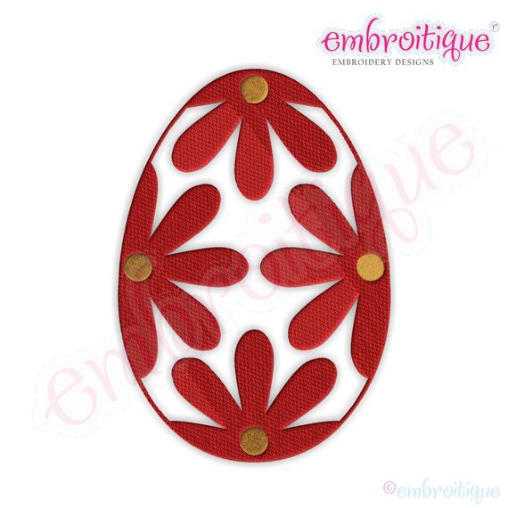 Fancy Easter Egg 43 Filled Embroidery Design