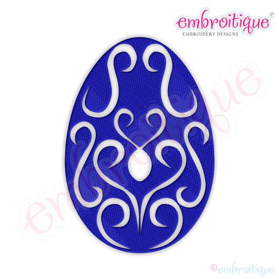 Fancy Easter Egg 44 Filled Embroidery Design