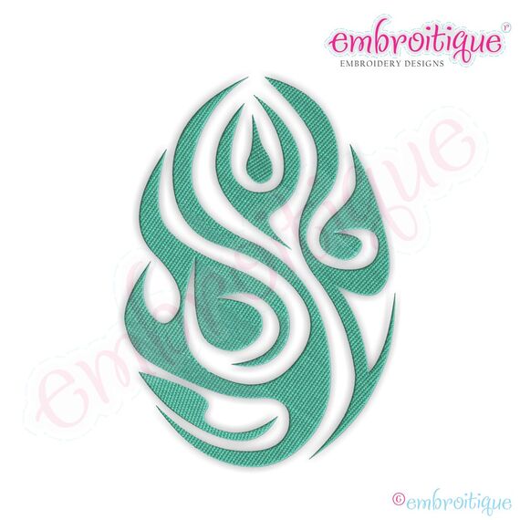 Fancy Easter Egg 6 Filled Embroidery Design