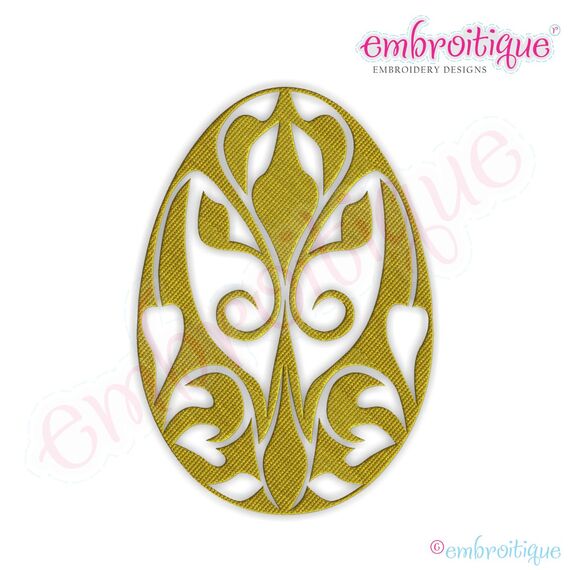 Fancy Easter Egg 7 Filled Embroidery Design