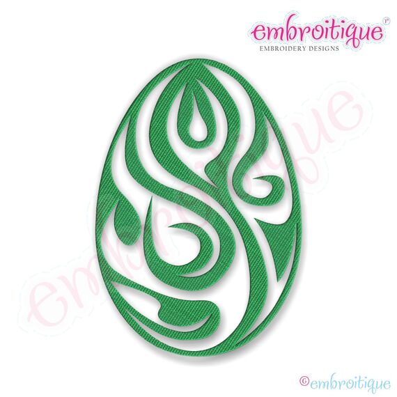 Fancy Easter Egg 8 Filled Embroidery Design