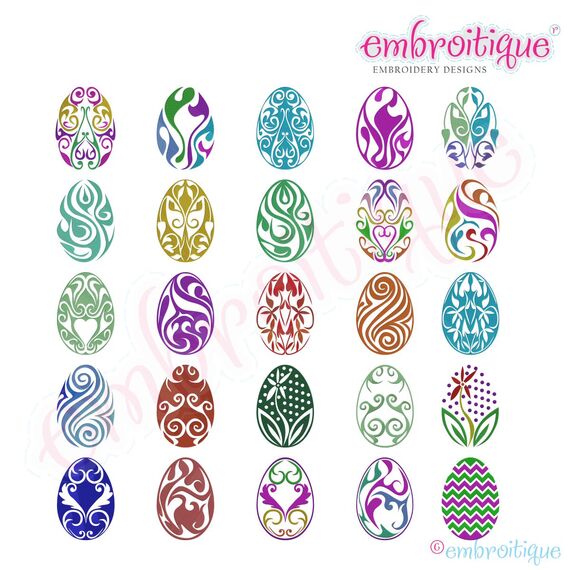 Fancy Easter Eggs Complete Set 1-25