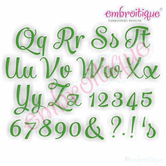 Fancy Pants Basic Fill Stitch Monogram Set - Large 4"- 8"