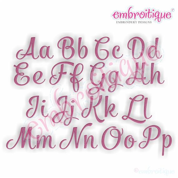 Fancy Pants Basic Fill Stitch Monogram Set - Large 4"- 8"