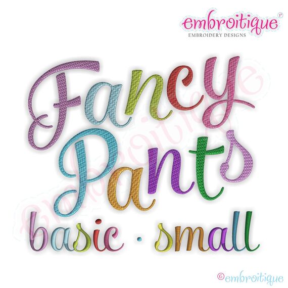 Fancy Pants Basic Monogram Font Set - Small 1" - 3.5"
