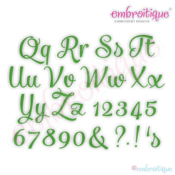 Fancy Pants Basic Monogram Font Set - Small 1" - 3.5"