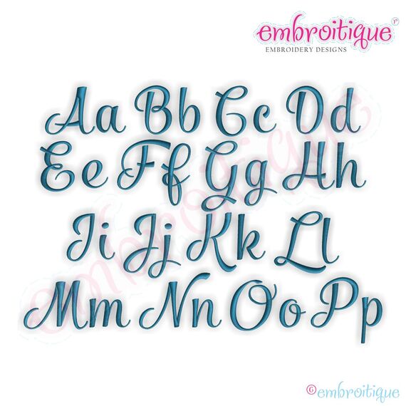 Fancy Pants Basic Monogram Font Set - Small 1" - 3.5"