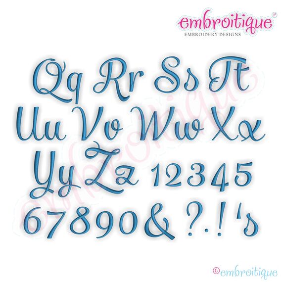 Fancy Pants Basic Monogram Font Set - Small 1" - 3.5"