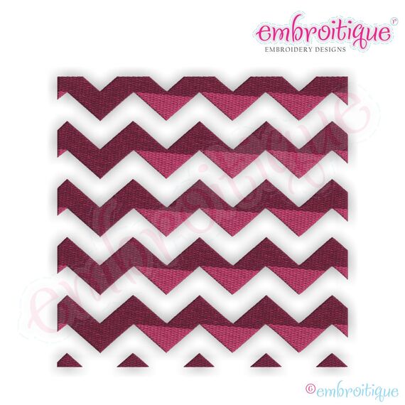Chevron Square Filled Embroidery Design - Small