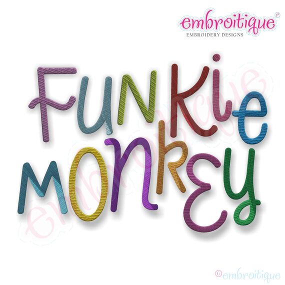 Funkie Monkey Monogram Font Set - Large - 4" - 8"